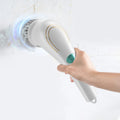 Electric Spin Scrubber – 5-in-1 Rechargeable Cleaning Brush with Interchangeable Heads
