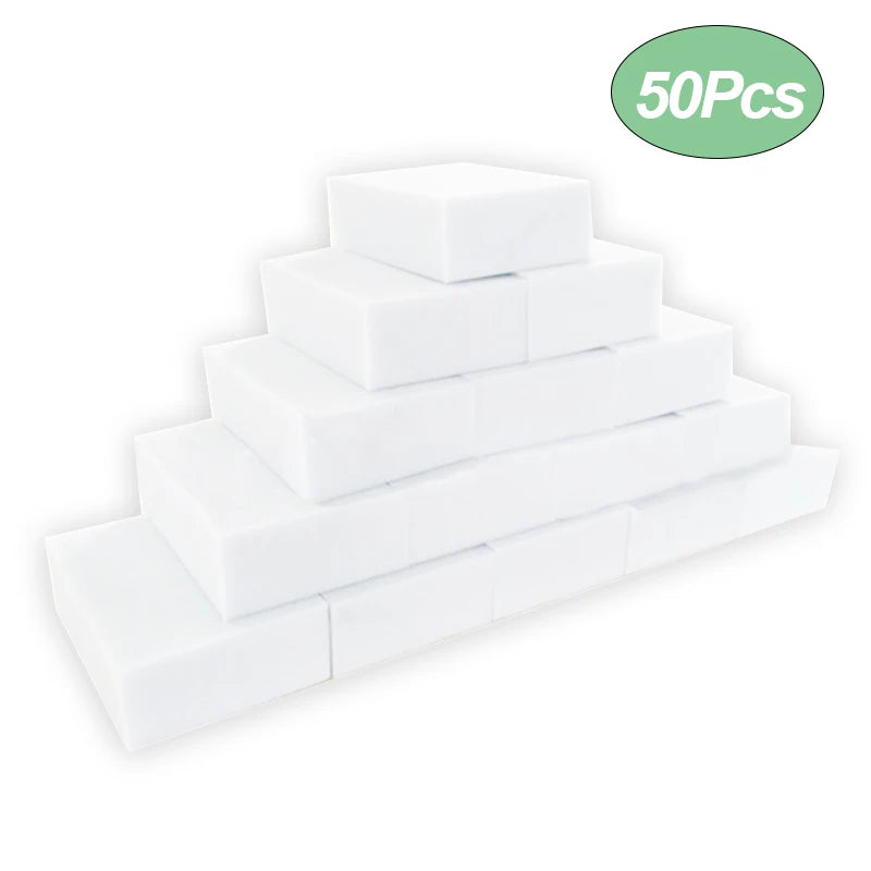 Stack of white boxes with a green label indicating 10 pieces on a white background