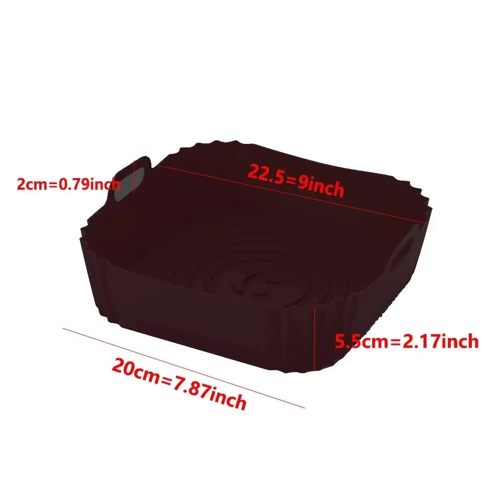 Dark brown rectangular object with measurements in red text on a white background