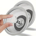 Hand holding a kitchen strainer with a mesh design on a white background