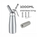 Whipped Cream Dispenser – 17oz & 34oz Aluminum Cream Whipper with Piping Nozzles