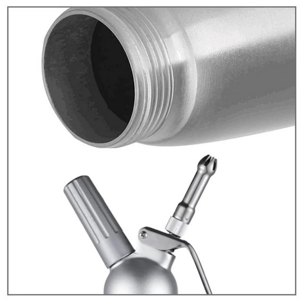 Whipped Cream Dispenser – 17oz & 34oz Aluminum Cream Whipper with Piping Nozzles