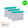 Three white pouches with teal tops on a white background, labeled '3Pcs'.