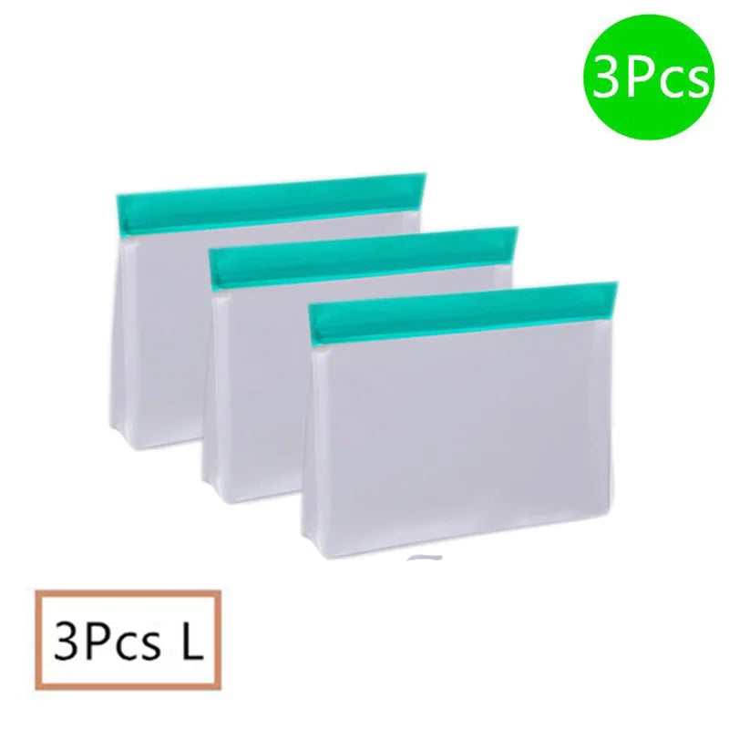 Three white pouches with teal tops on a white background, labeled '3Pcs'.