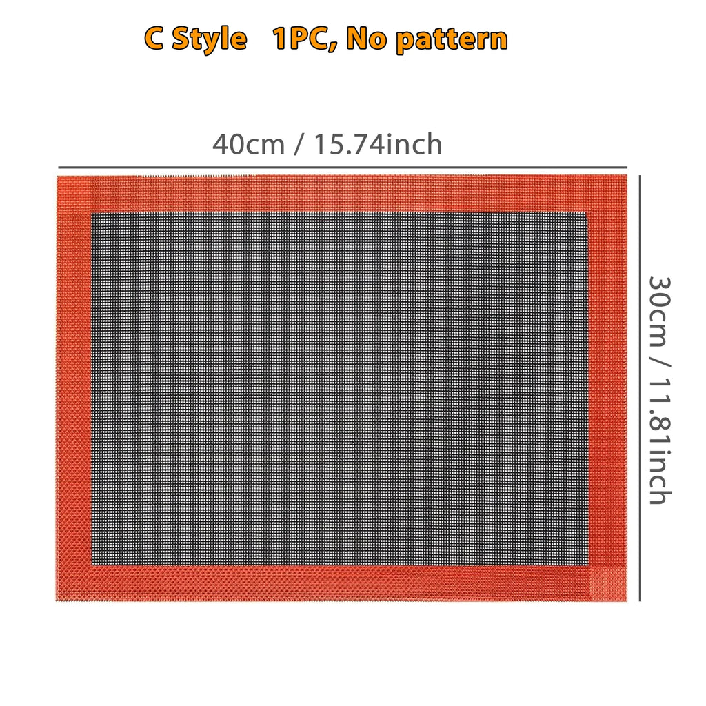 Rectangular mat with red border and gray center, showing dimensions on a white background.